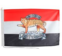 Bandiera del reggimento Leicestershire dell'esercito britannico con corda e l...