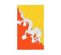 Bandiera del Regno del Bhutan. Bandiera decorativa per esterni 0,9 x 1,5 m, striscione verticale in poliestere. Adatto per l'uso come decorazione esterna