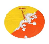 Bandiera del Regno del Bhutan stampato in peluche gonna per albero di Natale copertura del pavimento 91,4 cm, in pile di poliestere base albero di Natale tappetino decorazione