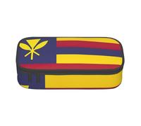 Bandiera del Regno delle Hawaii, borsa portaoggetti di grande capacità, adatta per viaggi, forniture per ufficio, trucchi e organizzazione della scrivania, Nero , Taglia unica, Beauty Case