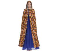 Bandiera del Regno delle Hawaii Mantello con cappuccio a figura intera per | Halloween Natale Pasqua Tristo Mietitore Veste Capo Vampiri Mago Masquerade A tema Carnevale Cosplay