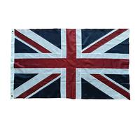 Bandiera del Regno Unito con bandiera britannica da British FLAG Union Jack Flag 90 x 150cm a strisce in poliestere 210D Heavy Duty per esterni, per interni ed esterni, bandiera UK in oxford e ottone