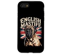 Bandiera del Regno Unito con mastino inglese - Amante dei cani britannici in difficoltà Custodia per iPhone SE (2020) / 7 / 8