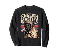 Bandiera del Regno Unito con mastino inglese - Amante dei cani britannici in difficoltà Felpa