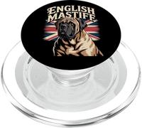 Bandiera del Regno Unito con mastino inglese - Amante dei cani britannici in difficoltà PopSockets PopGrip per MagSafe