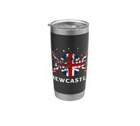 Bandiera del Regno Unito di Newcastle Bicchiere termico in acciaio inox doppia parete