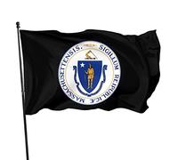 Bandiera del Sigillo dello Stato del Massachusetts, 9,1 x 1,5 m, dai colori vivaci e resistente allo sbiadimento UV, striscioni da parete per esterni e interni