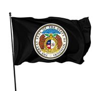 Bandiera del Sigillo dello Stato del Missouri, 9,1 x 1,5 m, dai colori vivaci e resistente allo sbiadimento UV, striscioni da parete per esterni e interni