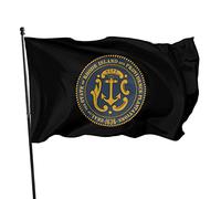 Bandiera del Sigillo dello Stato del Rhode Island 3x5 piedi Bandiere da muro dai colori vivaci e resistenti allo sbiadimento UV per esterni ed interni