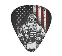 Bandiera del soldato americano unica Plettro per chitarra elettrica, chitarra acustica, mandolino e basso Plettri per chitarra personalizzati Calibri sottili, medi e pesanti