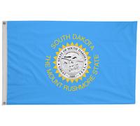 Bandiera del South Dakota con occhielli - fatta a mano nel Regno Unito