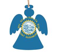 Bandiera del South Dakota Ornamenti in legno per albero di Natale Decorazione da appendere per albero di Natale Decorazione natalizia per feste