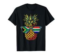 Bandiera del Sud Africa con cuore ananas orgoglio sudafricano Maglietta