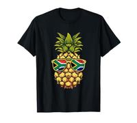 Bandiera del Sud Africa Cuore Orgoglio Sud Africa Ananas Maglietta