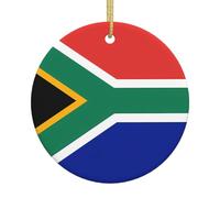 Bandiera del Sud Africa, ornamenti per albero di Natale, regali per mamma, regali di Natale, idea regalo unica, perfetti per feste di vacanza, albero, finestra, decorazione da parete