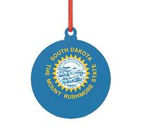 Bandiera del Sud Dakota Ornamenti di Natale versatili, trasparente per albero, decorazione autunnale di Halloween, decorare l'albero di Natale