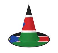 Bandiera del Sud Sudan Halloween Cappello da strega 1 Comodo e durevole adatto per il gioco di ruolo del partito e Carnevale