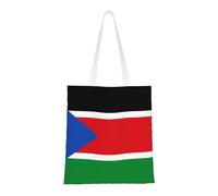 Bandiera del Sud Sudan Totes. Tela leggera, doppi manici, elegante borsa tote da donna, perfetta per lo shopping, il lavoro e il trasporto quotidiano.