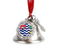 Bandiera del Territorio Britannico dell'Oceano Indiano Stampato Campane di Natale Ornamento Albero di Natale Decorazione da Appendere Decorazione per le