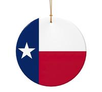 Bandiera del Texas Stampa Ceramica Pendente Rotondo Per Gli Ornamenti Da Viaggio Per La Decorazione Domestica