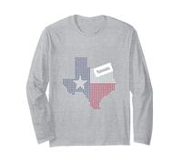 Bandiera del Texas Stato punteggiata Art Lone Star Pride Design Patriottico Maglia a Manica