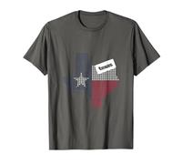 Bandiera del Texas Stato punteggiata Art Lone Star Pride Design Patriottico Maglietta