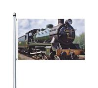 Bandiera del treno della locomotiva a vapore 3x5 Ft bandiera all'aperto bandiera del giardino delle vacanze Bandiera del giardino di benvenuto Banner Home Garden Yard Lawn Decor Bandiere, Interni