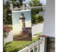 Bandiera del vecchio faro, 6 x 90 cm, per interni ed esterni, primavera, estate, autunno, inverno, bandiere da giardino con occhiello verticale su entrambi i lati, per decorazioni da cortile