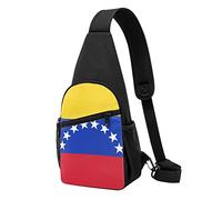 Bandiera del Venezuela Casual Una Spalla Cross Body Borsa Petto Portafoglio Telefono Borsa Da Uomo Cross Body Bag Viaggio Walking Marsupio, nero, Taglia unica