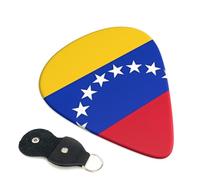 Bandiera del Venezuela Confezione da 6 plettri per chitarra con supporto, plettri per chitarra personalizzati, antiscivolo, portatili, ukulele, basso, 0,96 mm, per amanti della chitarra acustica