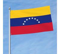 Bandiera del Venezuela da 1,5 x 0,9 m, bandiera decorativa su un lato, da appendere nei balconi all'aperto e al coperto del prato