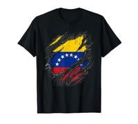 Bandiera del Venezuela Effetto strappato Design Patriottico Maglietta