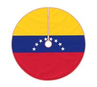 Bandiera del Venezuela Gonna per albero di Natale, copertura base per albero di Natale, Capodanno, decorazioni per la casa, decorazione per albero di Natale, tappetino da regalo