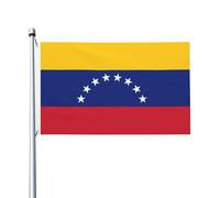 Bandiera del Venezuela Stampe Bandiera su entrambi i lati 3 x 5FT leggera e resistente al colore con asole Ideale per feste all'aperto e giardini.