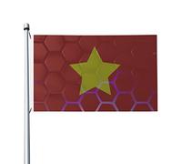 Bandiera Del Vietnam Del Nord Con 2 Occhielli Bandiera Da Cortile Resistente Alle Intemperie Garden Flag Decorazione Per Patio Interni Esterni 90X150Cm