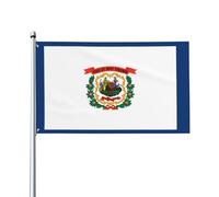 Bandiera del West Virginia. Bandiera da giardino per esterni, 9 x 1,5 m, in poliestere con stampa vivida, facile da appendere per patio, feste, campeggio