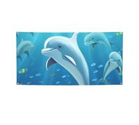 Bandiera delfino Stampa Bandiera per interni ed esterni Banner e cartelli per feste Poster personalizzato Sfondo fotografico sfondo per affari, laurea, matrimonio, eventi, decorazione, medio