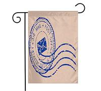 Bandiera Delivery Faded Round Mail Blue Special Postmark On With Envelope International Signs Symbols Tessuto Da Esterno Bandiera Della Brezza, Per Balcone, Giardino, 30x45cm