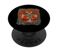 Bandiera dell’Aquila Serba, Serbia Dinastia dei Nemanjic PopSockets PopGrip Adesivo