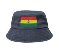 Bandiera della Bolivia Cappello da cowboy nero retrò e alla moda adatto per tutti i tipi di attività all'aperto, blu navy, Taglia unica