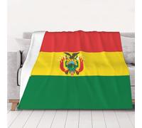 Bandiera della Bolivia morbida coperta in flanella, perfetta per letto, divano e viaggi, adatta per tutte le stagioni, 4 misure