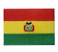 Bandiera della Bolivia Termoadesiva Cucibile Ricamata Boliviano Nazionale Toppa