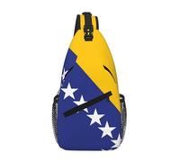 Bandiera della Bosnia ed Erzegovina Borsa a tracolla di grande capacità, comoda e decompressiva, adatta per viaggi, lavoro e attività all'aperto