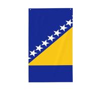 Bandiera della Bosnia Erzegovina, bandierine per casa da cortile, 0,9 x 1,5 m, striscione con occhielli per interni ed esterni, decorazioni per la casa