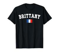 Bandiera della Bretagna Francia Tricolore Viaggio Souvenir Maglietta