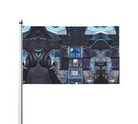 Bandiera della cabina del futuro. Bandiera da giardino per esterni, 9 x 1,5 m, in poliestere, con stampa vivida, facile da appendere per patio, feste, campeggio