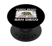 Bandiera della California Pacific Beach, San Diego PopSockets PopGrip Adesivo