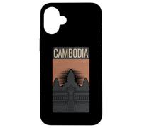 Bandiera della Cambogia Angkor Wat Khmer Vishnu Retro Vintage Storico Custodia per iPhone 16 Plus