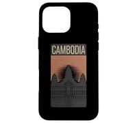 Bandiera della Cambogia Angkor Wat Khmer Vishnu Retro Vintage Storico Custodia per iPhone 16 Pro Max