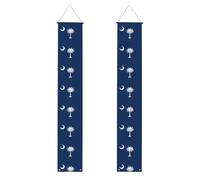 Bandiera della Carolina del Sud Stampa Autunno Portico Banner,Banner in poliestere,Uso interno esterno,Facile da appendere riutilizzabile